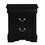 Black 2-drawer Nightstand B062P189238