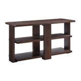 Walnut Sofa Table with 2-Shelf B062P191046