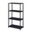 Black Bookshelf with 4 Shelf B062P191048