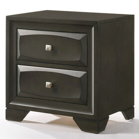 Antique Grey Nightstand with 2-Drawer B062P191063