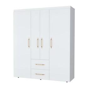 Riley All-in-One 2-Door Armoire White B062P202113