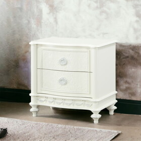 Ivory 2-Drawer Nightstand B062P209005