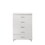 White 5-Drawer Chest with Metal Legs B062P209024