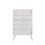 White 5-Drawer Chest with Tapered Legs B062P209025