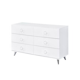 White 6-Drawer Dresser B062P209048