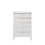 White 5-Drawer Chest with Pull Handles B062P209053