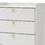 White 5-Drawer Chest with Pull Handles B062P209053