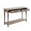 Weathered Oak 2-Drawer Sofa Table with Shelf B062P209059