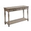 Weathered Oak 2-Drawer Sofa Table with Shelf B062P209059