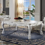 Bone White Coffee Table with Claw Leg B062P209071