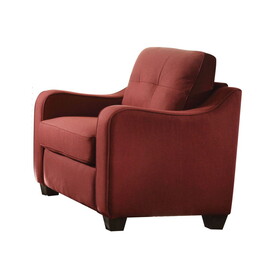 Red Accent Chair with Sloped Arm B062P209148