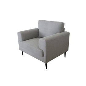 Light Grey Accent Chair with Metal Leg B062P209155