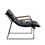 Distress Espresso and Matt Iron Accent Chair with Sled Base B062P209157