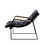 Distress Espresso and Matt Iron Accent Chair with Sled Base B062P209157