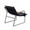 Distress Espresso and Matt Iron Accent Chair with Sled Base B062P209157