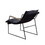 Distress Espresso and Matt Iron Accent Chair with Sled Base B062P209157