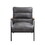 Grey and Matt Iron Accent Chair with Metal Leg B062P209158