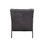 Grey and Matt Iron Accent Chair with Metal Leg B062P209158