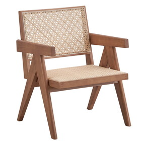 Beige and Natural Accent Chair B062P209169