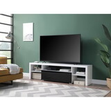 White and Black High Gloss 3-Shelf TV Stand B062P209171