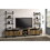 Rustic Oak and Black 2-Shelf TV Stand B062P209172