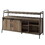 Rustic Oak and Black TV Stand with Sliding Barn Door B062P209174