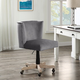 Grey Swivel Office Chair with Casters B062P209201