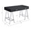 Black High Gloss and Chrome Writing Desk with USB Port B062P209204