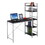 Black and Chrome Writing Desk with Shelf B062P209207