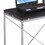 Black and Chrome Writing Desk with Shelf B062P209207