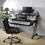 Black Music Recording Studio Desk with Keyboard Tray B062P209212