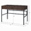 Oak and Black 1-Drawer Writing Desk with USB Port B062P209217