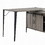 Grey Oak and Black 1-Drawer Writing Desk with USB Port B062P209221