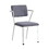 Grey and White Dining Chair with Padded Seat (Set of 2) B062P209231