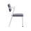 Grey and White Dining Chair with Padded Seat (Set of 2) B062P209231