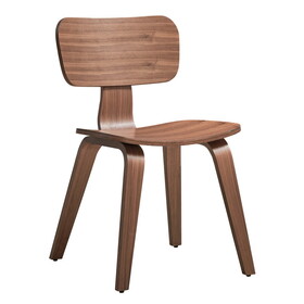 Walnut Side Chair with Tapered Leg (Set of 2) B062P209232