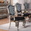 Silver Grey and Antique Platinum Tufted Arm Chair (Set of 2) B062P209235