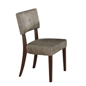 Grey and Espresso Padded Side Chair (Set of 2) B062P209242