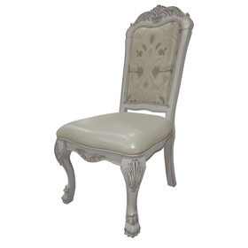 Ivory and Bone White Tufted Side Chair (Set of 2) B062P209249