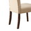 Beige Linen and Walnut Side Chair with Tufted Back (Set of 2) B062P209257