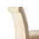 Beige Linen and Walnut Side Chair with Tufted Back (Set of 2) B062P209257