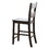 Distressed Walnut Counter Height Chair with Ladder Back (Set of 2) B062P209259