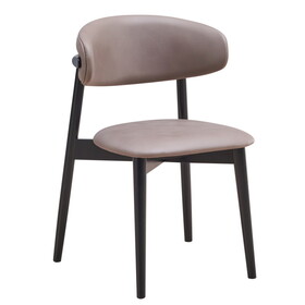 Grey and Black Padded Side Chair (Set of 2) B062P209269