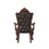 Black and Honey Oak Tufted Arm Chair (Set of 2) B062P209275