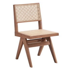 Beige and Natural Side Chair (Set of 2) B062P209280