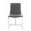 Grey and Chrome Side Chair with Metal Base (Set of 2) B062P209297