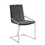 Grey and Chrome Side Chair with Metal Base (Set of 2) B062P209297