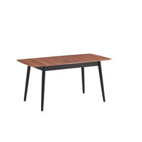 Natural and Black Dining Table with Bufferfly Extension Leaf B062P209313