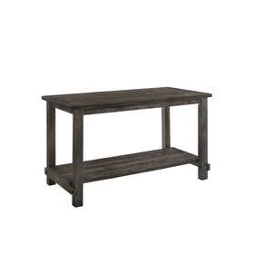 Weathered Grey Counter Height Table with Bottom Shelf B062P209314