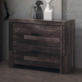 Dark Oak 2-Drawer Nightstand B062P209406